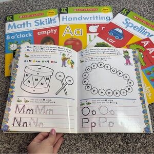 Kindergarten workbooks Educational Childrens Books wet erase dryerase wipe clean